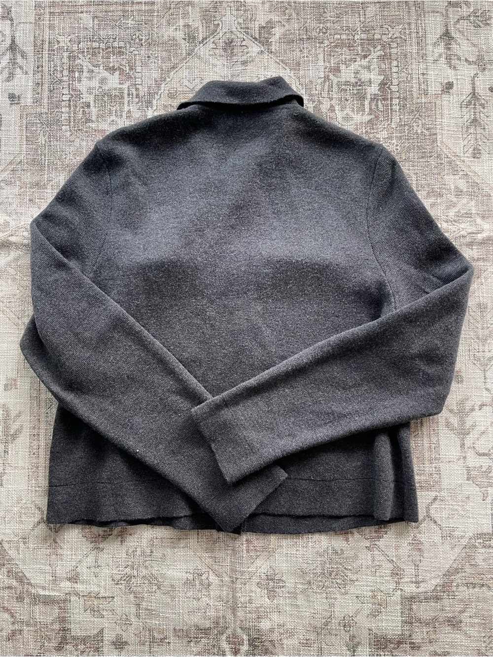 Sezane Charcoal Gray Button-Front Betty Cardigan - Picture 4 of 8